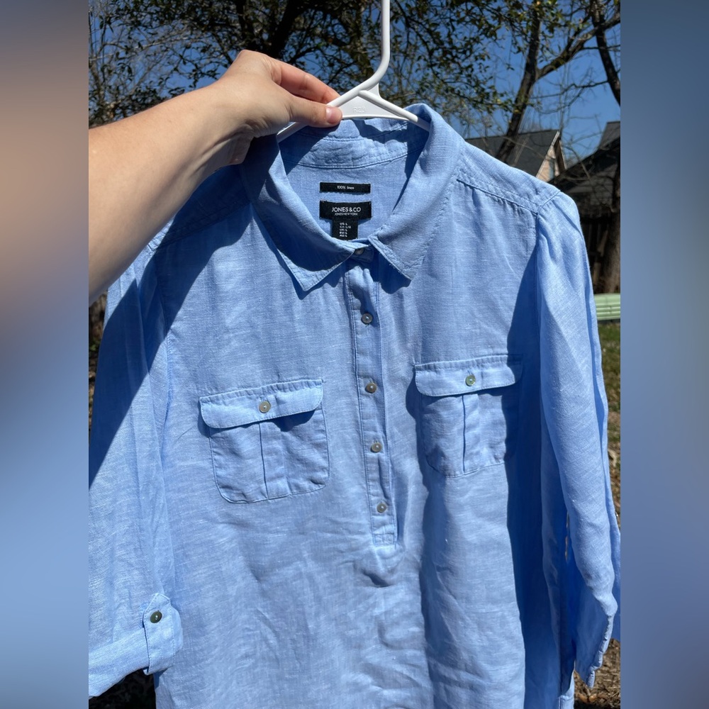 Jones New York 100% Linen Blouse